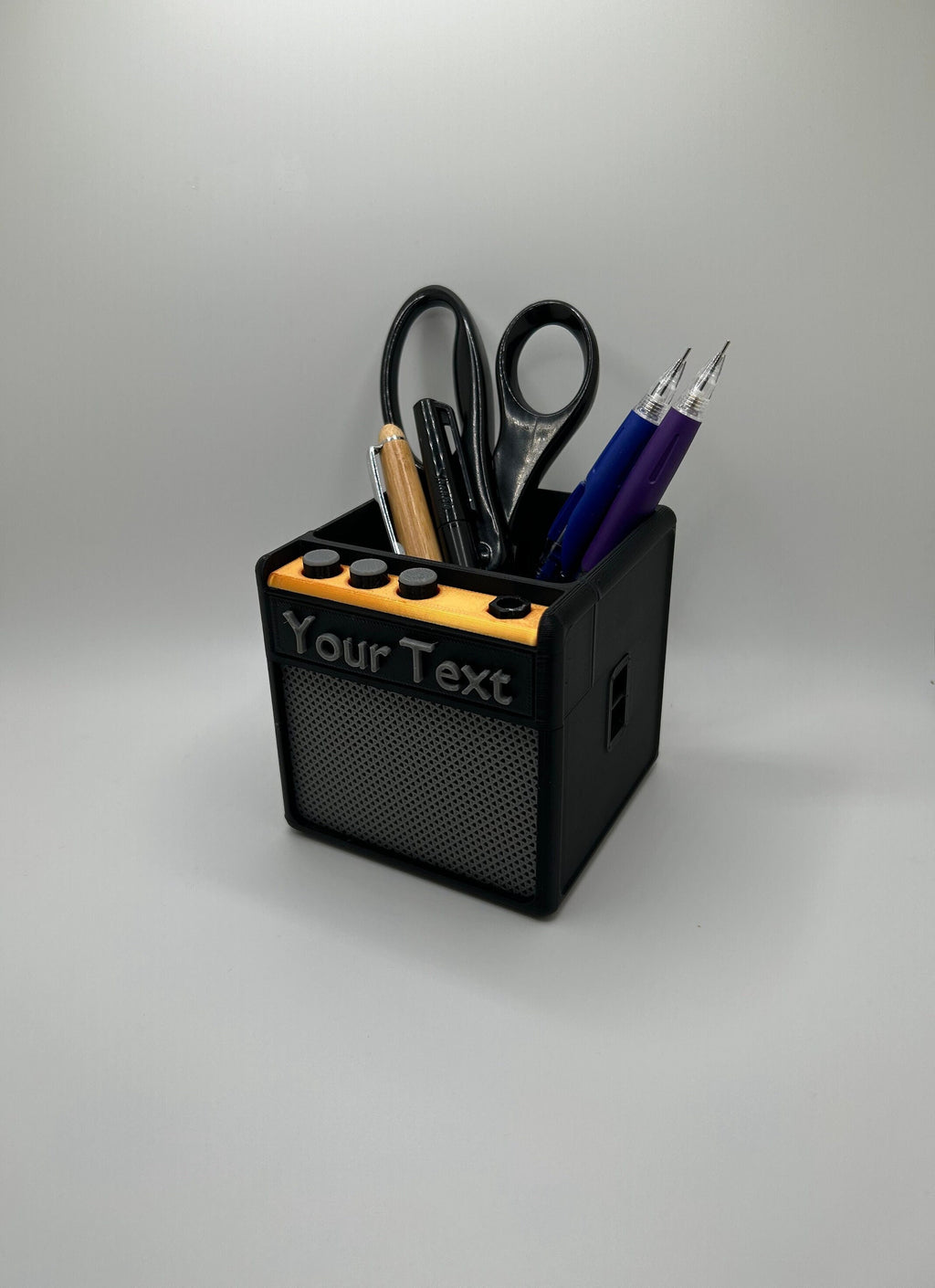 Customizable Amp, Desk Organizer, Musician Pen Holder, Guitar Desk Art, Guitar Pen Holder, Gift for Guitar Player, Gift for Musician
