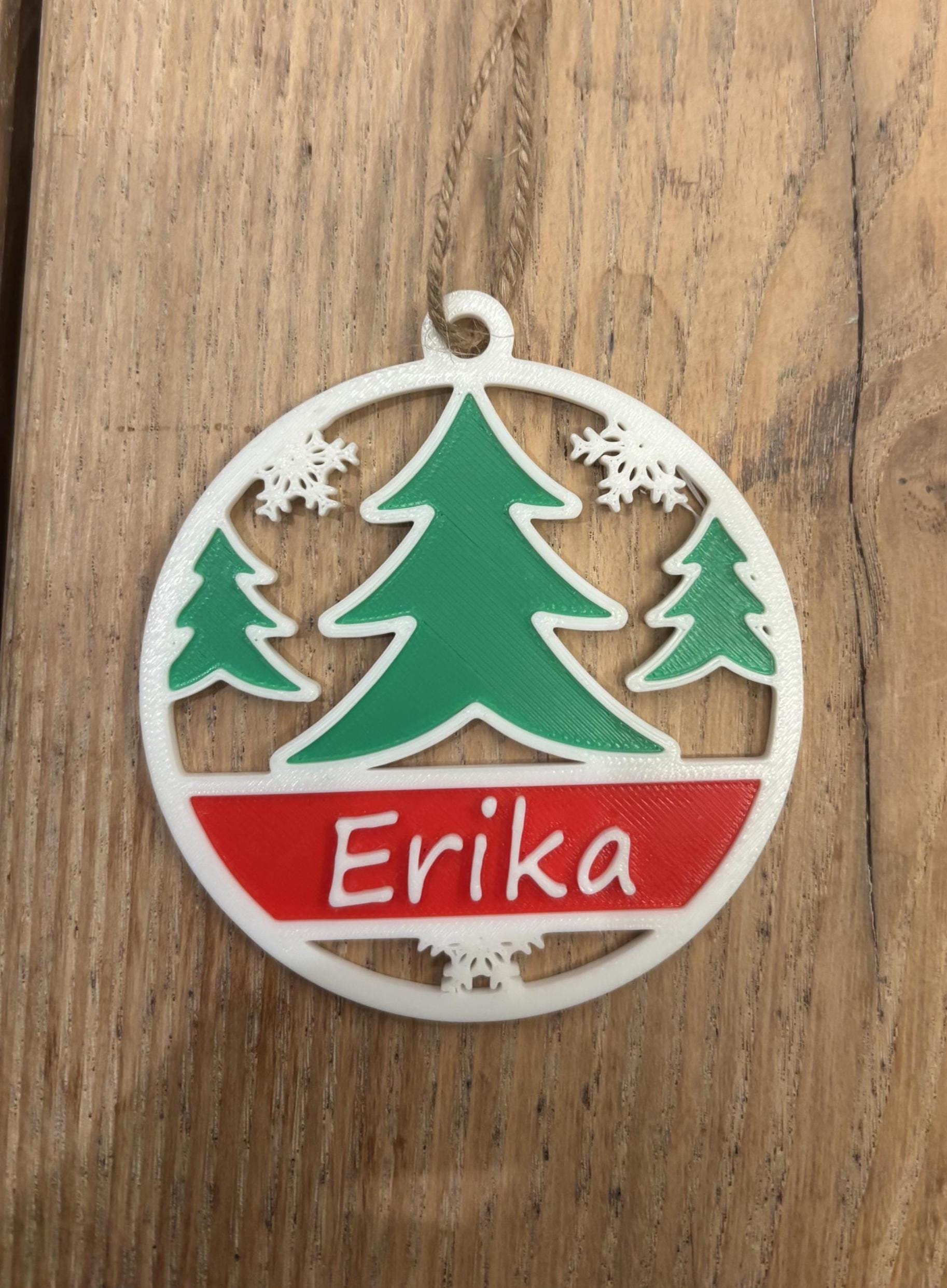 Personalized Christmas Tree Ornament, Custom Family Christmas Ornament, Engraved Ornament, Christmas Gift, Holiday Ornament, 2025