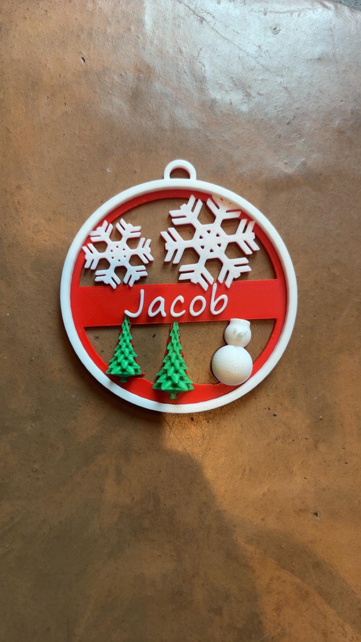 Personalized Christmas Tree Ornament, Custom Family Christmas Ornament, Engraved Ornament, Christmas Gift, Holiday Ornament, 2025