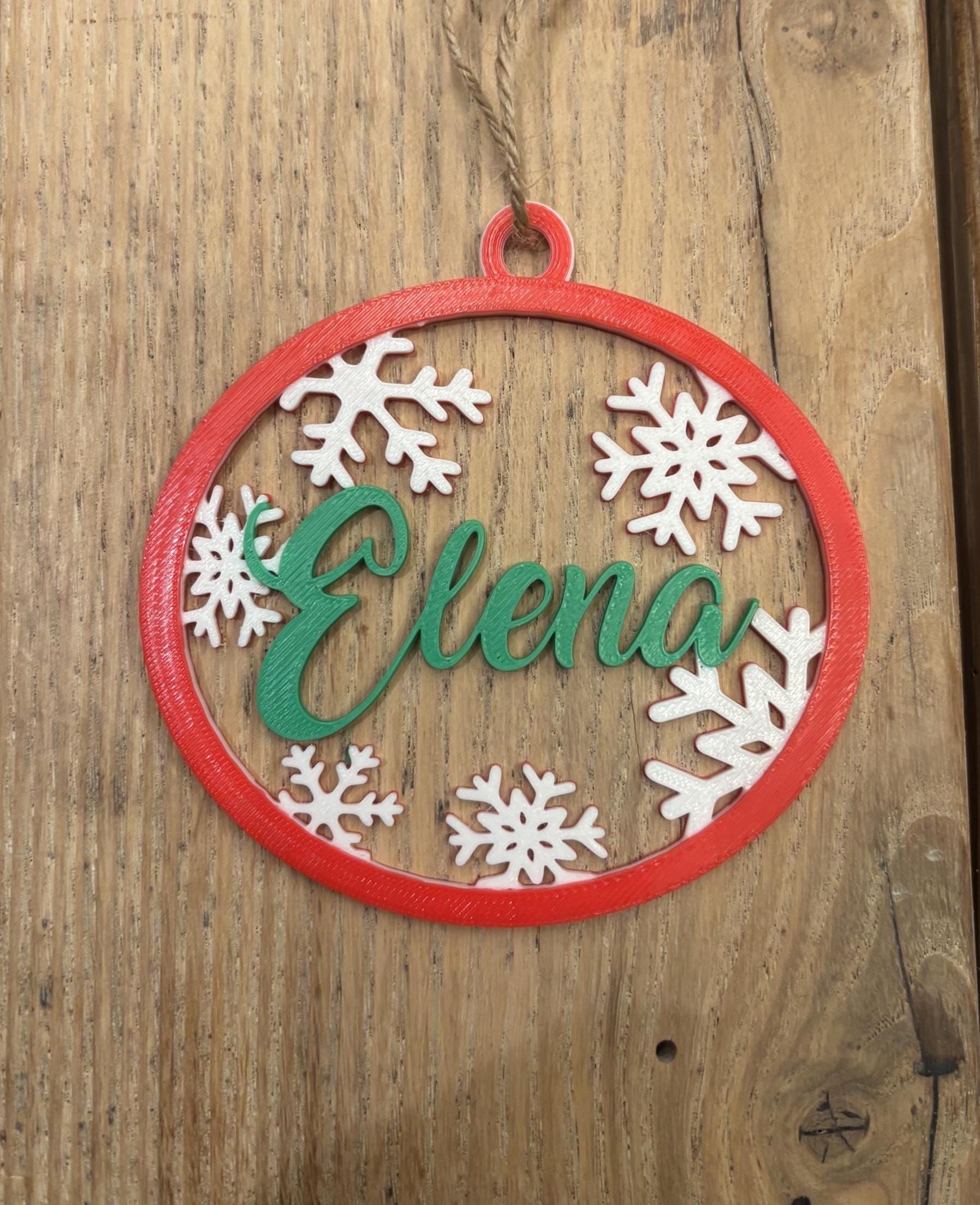 Personalized Christmas Tree Ornament, Custom Family Christmas Ornament, Engraved Ornament, Christmas Gift, Holiday Ornament, 2025