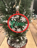 Personalized Christmas Tree Ornament, Custom Family Christmas Ornament, Engraved Ornament, Christmas Gift, Holiday Ornament, 2025