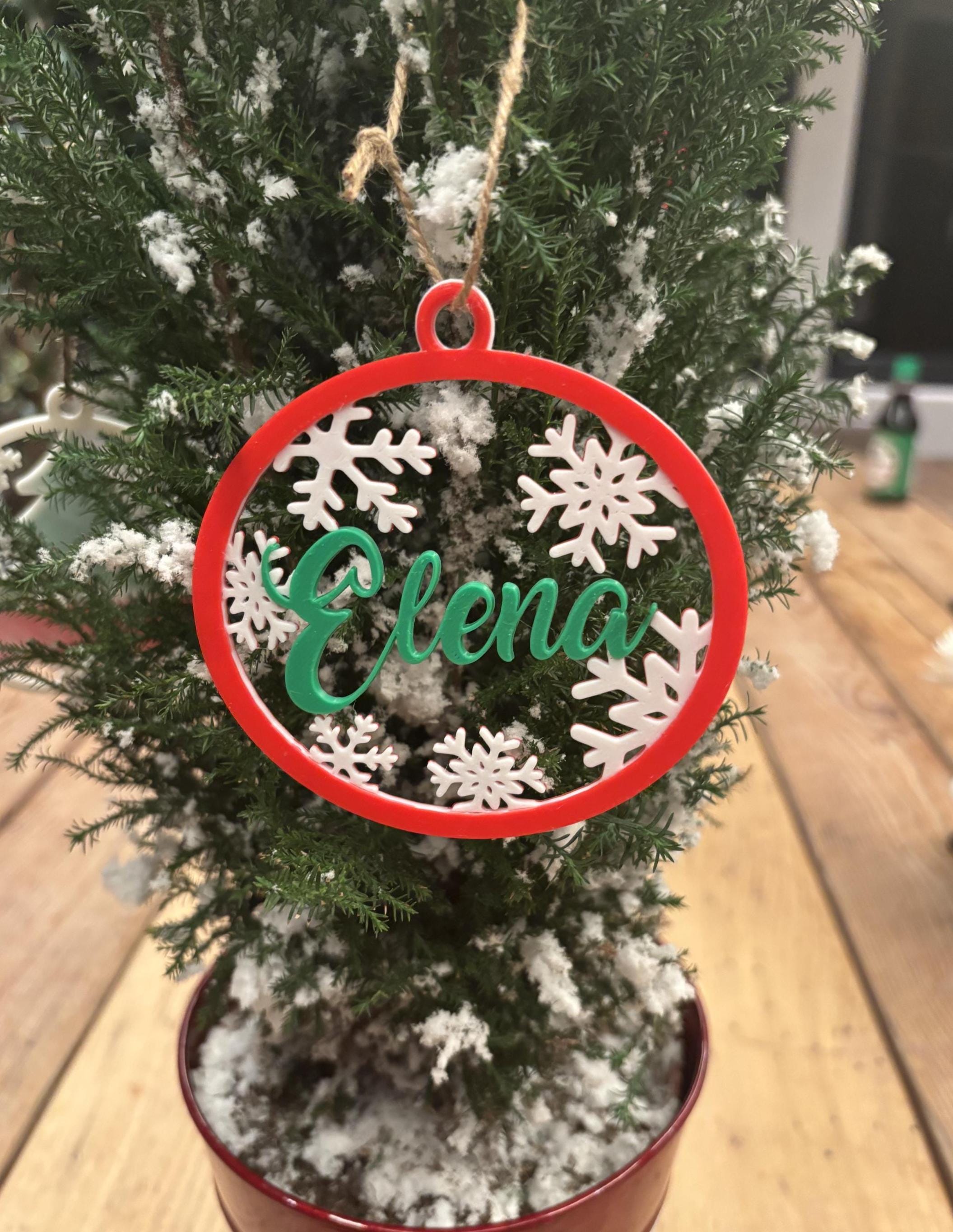 Personalized Christmas Tree Ornament, Custom Family Christmas Ornament, Engraved Ornament, Christmas Gift, Holiday Ornament, 2025